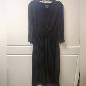 Taylor Black Pleated Dress Size 10